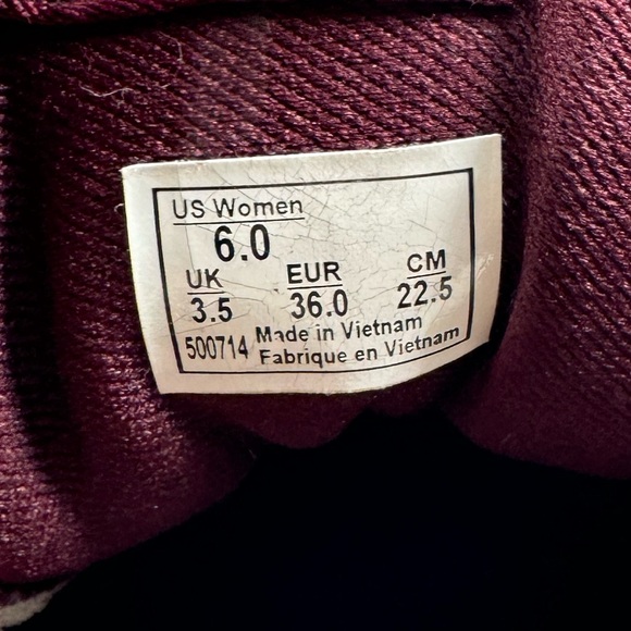 Vans burgundy sk8 hi women’s size 6 - Picture 5 of 6